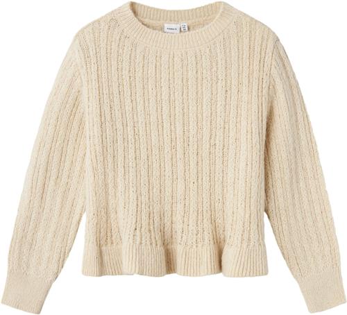 Se Name It Nkfroway LS Knit Str 116 - Summer Sand Strik hos Magasin ved Magasin