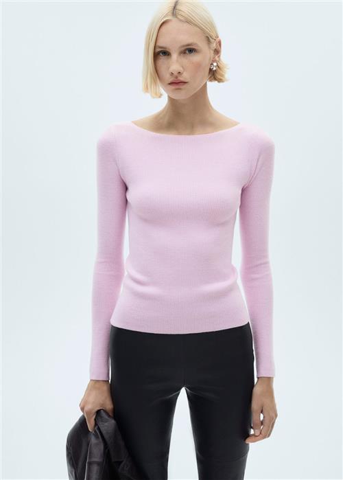 MANGO Sweater .- Yate Kvinde Lt-pastel Purple Sweaters Slim Fit Str S - hos Magasin