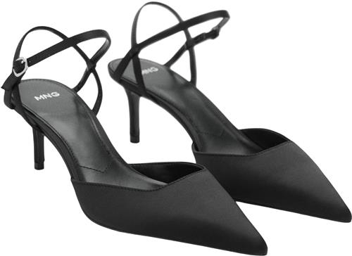 Se MANGO Highheeled Shoes With Straps Kvinde Black Slingbacks Str 40 - hos Magasin ved Magasin