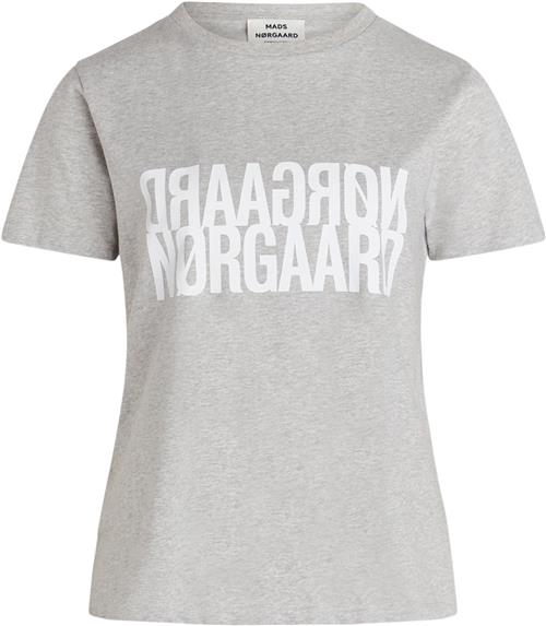 Mads Nørgaard - Copenhagen Single Organic Trenda P Tee FAV Kvinde Light Grey Melange Kortærmede T-shirts Regular Fit Str XS - Bomuld hos Magasin