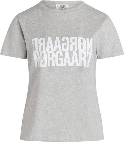 Mads Nørgaard - Copenhagen Single Organic Trenda P Tee FAV Kvinde Light Grey Melange Kortærmede T-shirts Regular Fit Str XXL - Bomuld hos Magasin