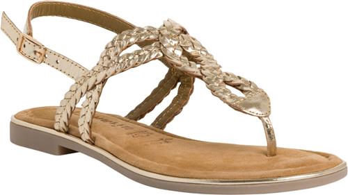 Tamaris 128155-42 Kvinde Light Gold Flade Sandaler Str 36 - hos Magasin