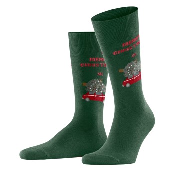 Burlington Strømper X-mas Car Sock Mørkgrøn  Str 40/46 Herre