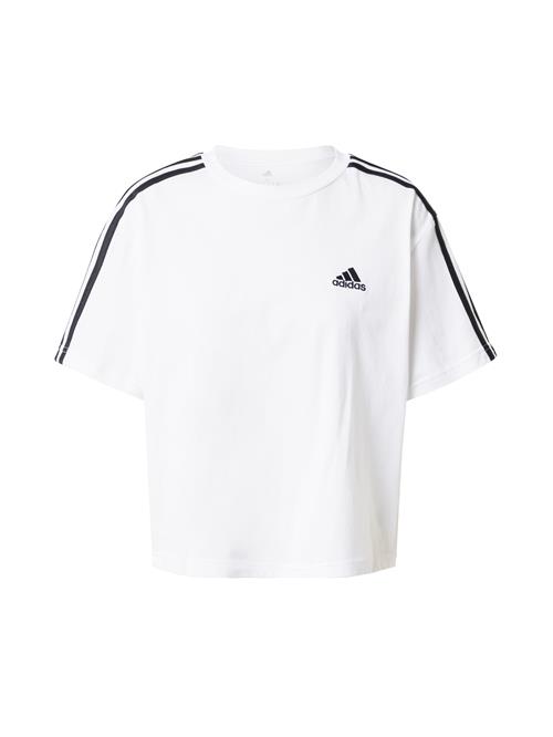 Se ADIDAS SPORTSWEAR Funktionsbluse 'Essentials 3-Stripes '  sort / hvid ved About You