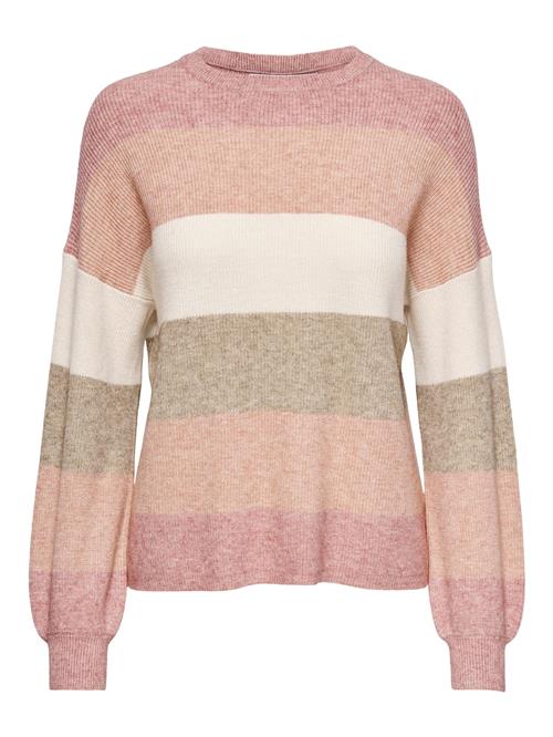 Se ONLY Pullover 'Atia'  lysebeige / mørkebeige / grå / gammelrosa ved About You