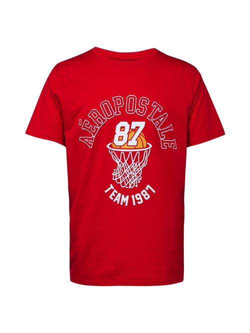 AÉROPOSTALE Bluser & t-shirts 'BASKETBALL TEAM 87'  citron / rød / hvid