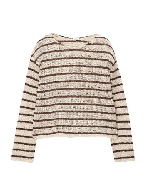 Se Pull&Bear Pullover  ecru / mørkebrun ved About You