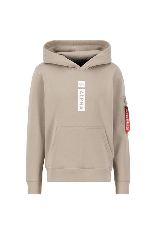 Se ALPHA INDUSTRIES Sweatshirt  sand / rød / hvid ved About You