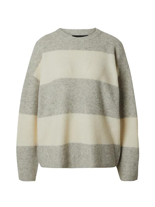 VERO MODA Pullover 'VMNatahlie'  creme / grå-meleret