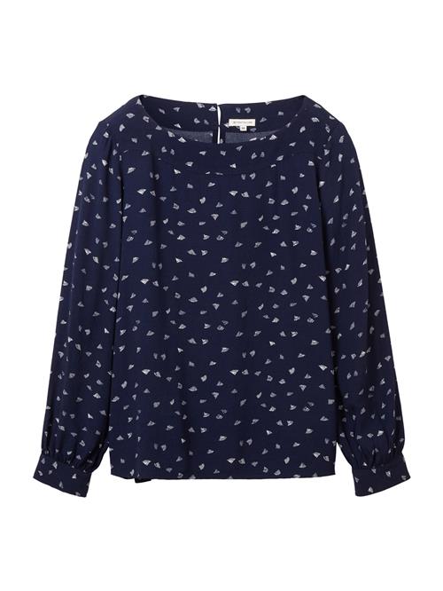 TOM TAILOR Bluse  navy / hvid