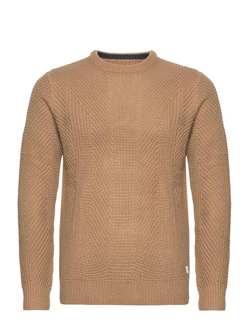 Se Jack & Jones Jjstandford Knit Crew Neck Jack & J S Beige ved Booztlet