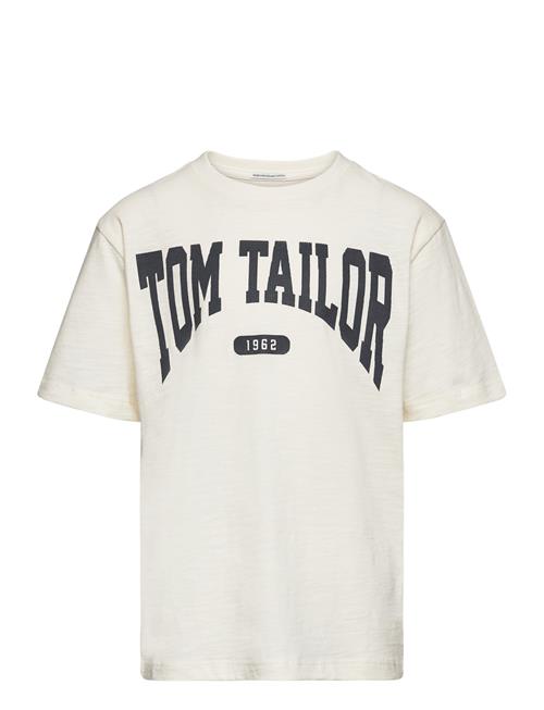 Se Tom Tailor Printed T-Shirt Tom Tailor White ved Booztlet