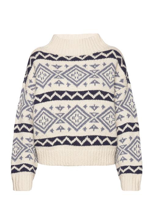 Se Polo Ralph Lauren Geo-Motif Wool-Blend Sweater Polo Ralph Lauren Cream ved Booztlet