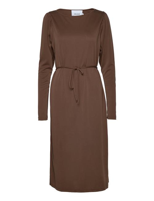 Brinley Boatneck Dress Minus Brown