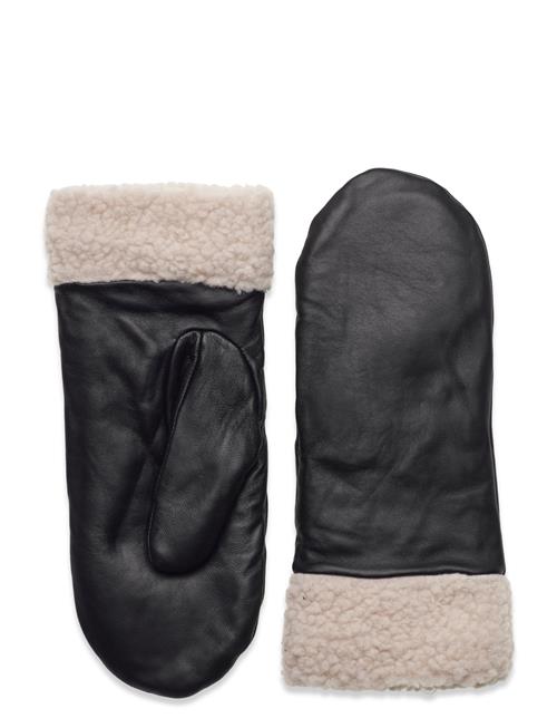 Pieces Pcjay Leather Mittens Pieces Black