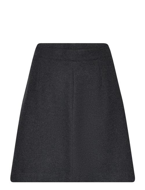 Slfmercy-Ula Hw Mini Wool Skirt Selected Grey