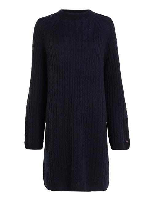 Tommy Hilfiger Soft Wool Ao Cable C-Nk Dress Tommy Hilfiger Blue