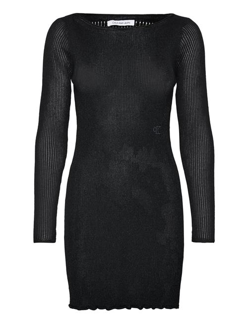 Calvin Klein Jeans Metallic Sweater Dress Calvin Klein Jeans Black