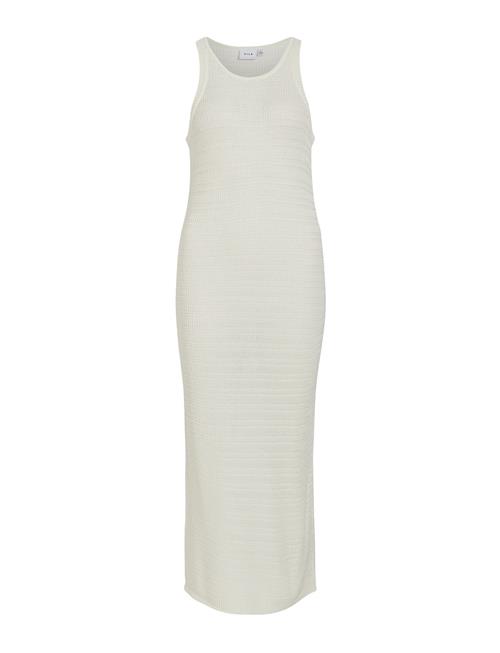 Vila Vimargot Open O-Neck S/L Knit Dress/R Vila White