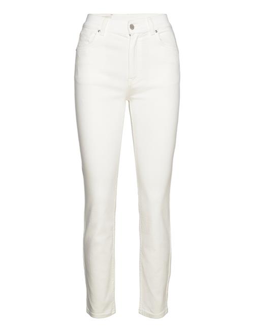 Se GANT Slim Cropped White Jeans GANT Cream ved Booztlet