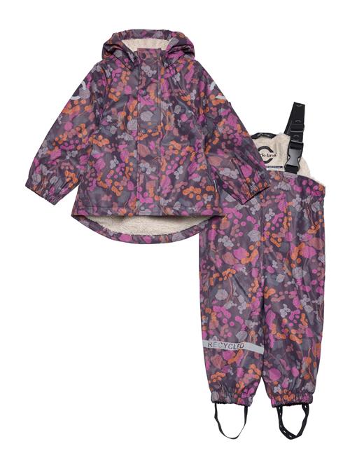 Pu Aop Rain Set Teddy Rec W. Susp104 Mikk-line Patterned