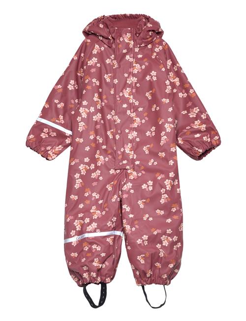 Rainwear Suit - Aop, W. Fleece CeLaVi Burgundy