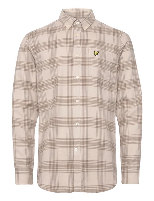 Lyle & Scott Tonal Check Flannel Shirt Lyle & Scott Beige