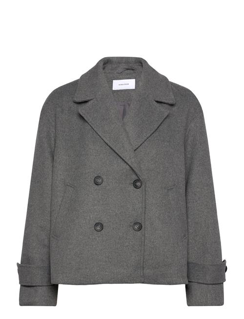 Renate Short Wool Blend Jacket Bubbleroom Grey