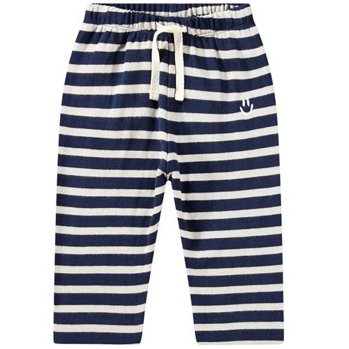 Se Molo GOTS Saxon Stribede Bukser Oceanic Stripe | Marine blå | 92 cm ved Babyshop