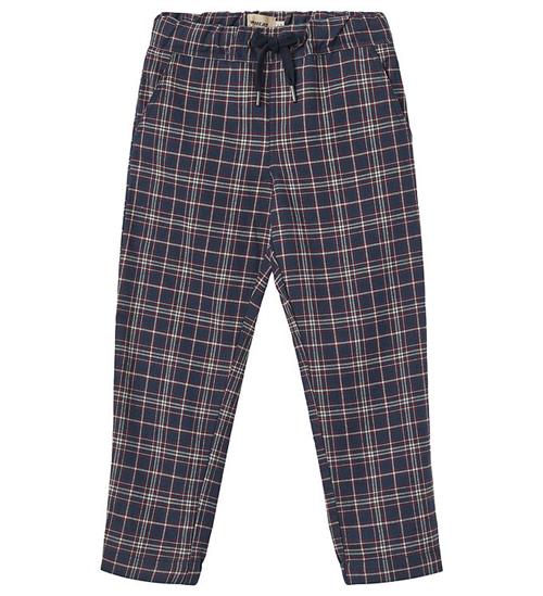 Se Wheat Bukser - Rufus - Navy Check ved KidsWorld