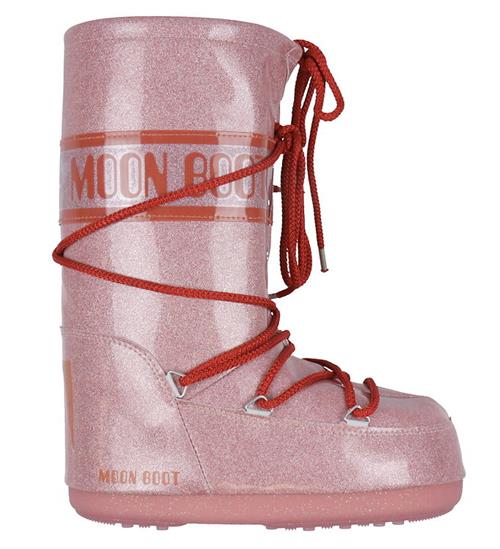 Se Moon Boot Vinterstøvler - Icon Glitter - Pink ved KidsWorld