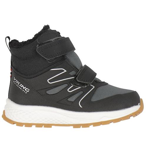 Se Viking Vinterstøvler - Tex - Equip Defence Warm WP 2V - Black/Ch ved KidsWorld