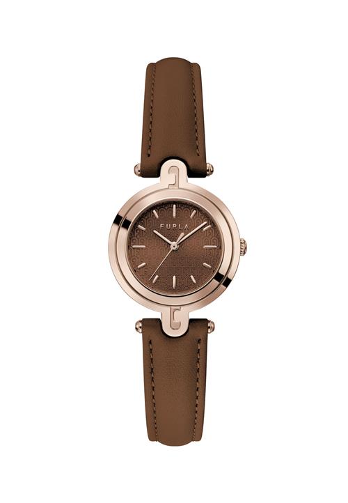 Se FURLA Analogt ur 'Arch-Bar'  choko / rosa guld ved About You