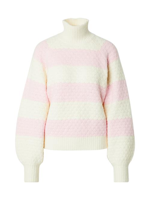 Se florence by mills exclusive for ABOUT YOU Pullover 'Mulled Wine'  lys pink / uldhvid ved About You