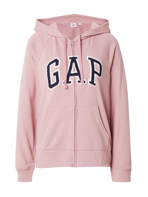 Se GAP Sweatjakke 'HERITAGE'  navy / lyserød / hvid ved About You