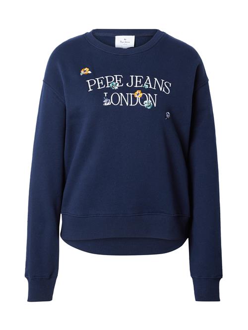 Se Pepe Jeans Sweatshirt 'VELLA'  navy / orange / hvid ved About You