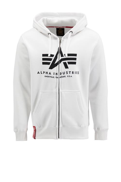 ALPHA INDUSTRIES Sweatjakke  sort / hvid