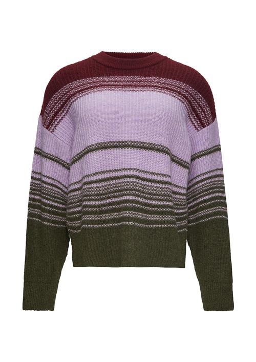 Se s.Oliver Pullover  mørkegrøn / lavendel / cyclam ved About You