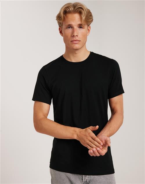 Bread & Boxers Crew-Neck Tencel Kortærmede t-shirts Sort