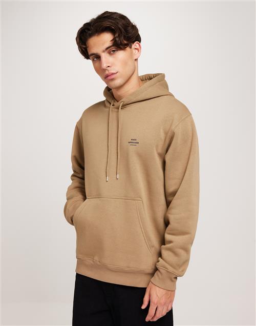 Mads Nørgaard Standard Hoodie Logo Sweat Hoodies Beige