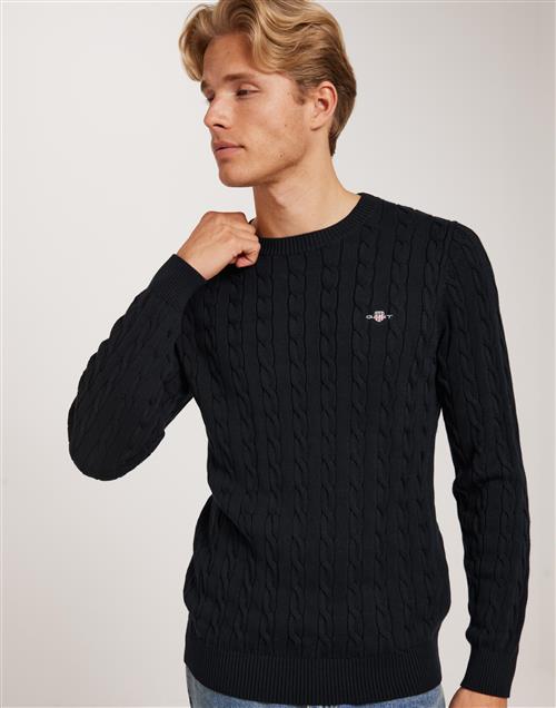 Gant Cotton Cable C-Neck Striktrøjer Blå