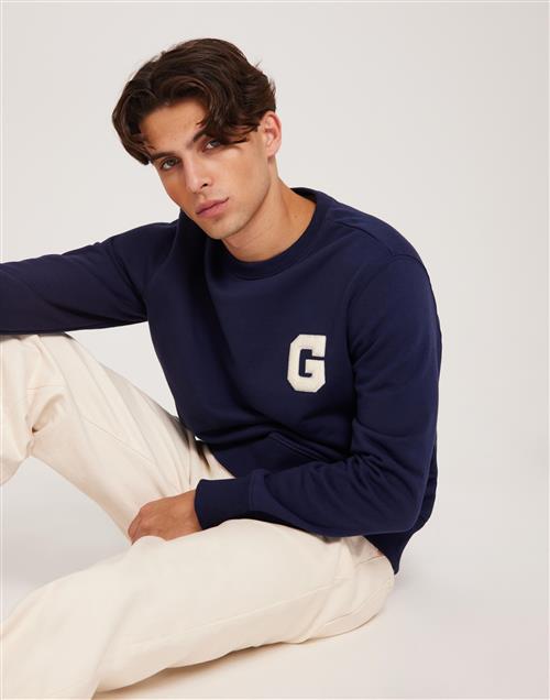 Gant G Graphic C-Neck Sweatshirts Blå