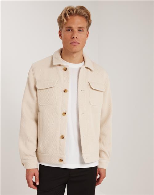 Les Deux Nash 2.0 Wool Hybrid Jacket Skjortejakker Beige