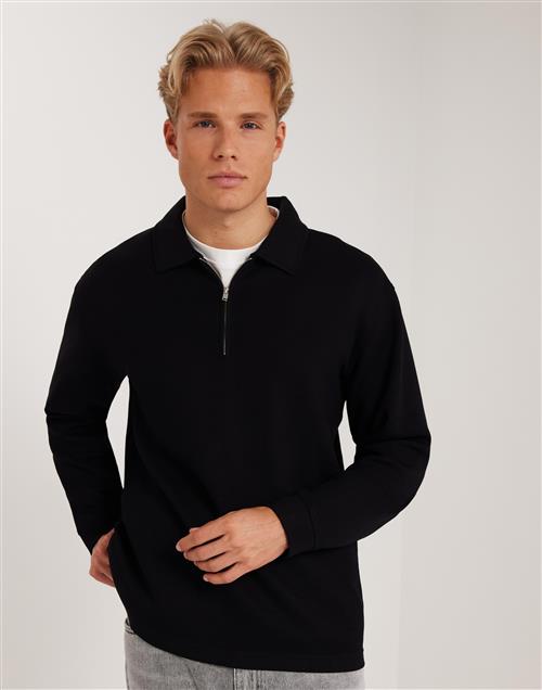 Selected Homme Slhrelax-Emanuel Soft Polo Zip Swea Half zip Sort