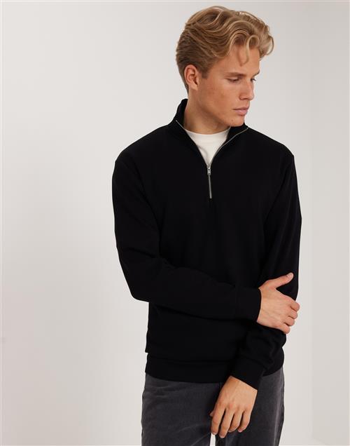 Selected Homme Slhemanuel Soft Zip High Neck Sweat Half zip Sort