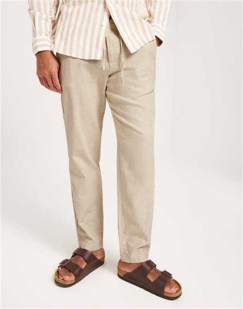 Selected Homme SLH172-Slimtape Brody Linen Pant No Hørbukser Beige