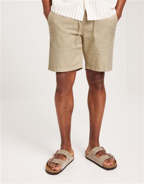 Selected Homme Slhregular-Brody Linen Shorts Noos Hørshorts Beige