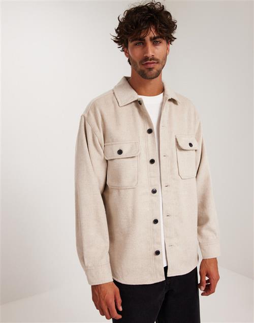 Jack & Jones Jjebradley Ollie Overshirt Ls Noos Overshirts Beige