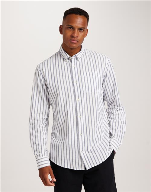 Jack & Jones Jjeoxford Shirt Ls Noos Blå skjortor Ternet/Stribet