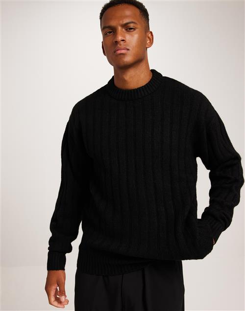 Jack & Jones Jjcarter Knit Crew Neck Sweatshirts Sort